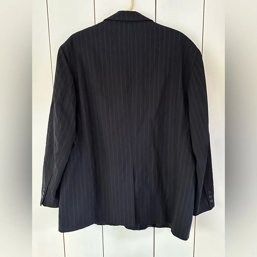 Brooks Brothers Brooksease Wool Pinstripe Suit Jacket 48R